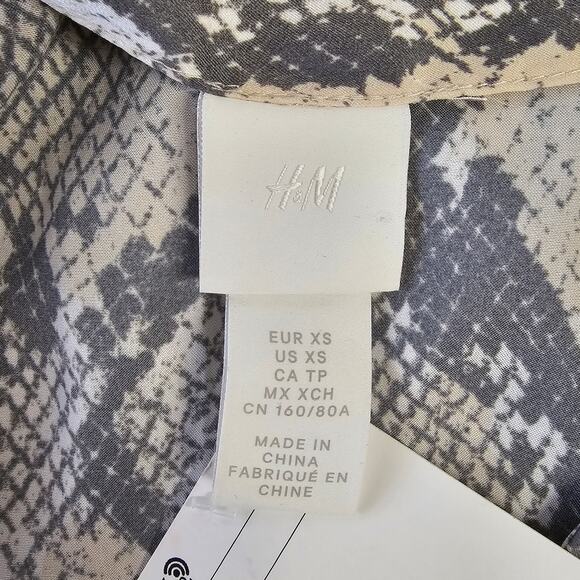 H&M Womens Satin Snake Print Slip Dress Size XS Sleeveless Date Night Silky Boho - Picture 8 of 12